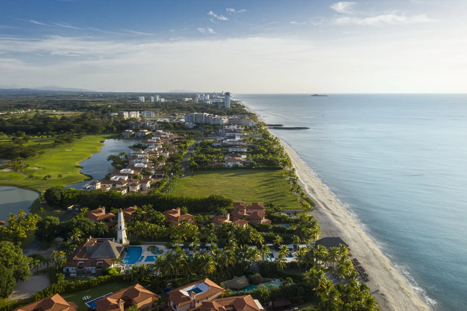 The Pacific coast at Río Hato, with The Buenaventura and the beach, Panama